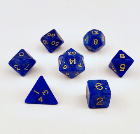 Dice Crystal Caste: Poly 7 set Pearl