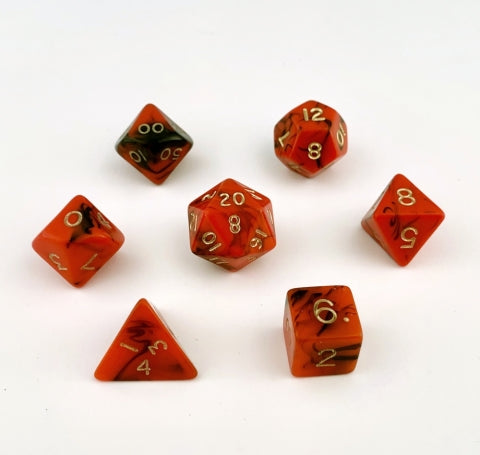 Dice Crystal Caste: Poly 7 set Oblivion