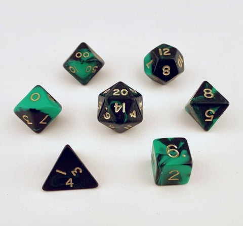 Dice Crystal Caste: Poly 7 set Oblivion