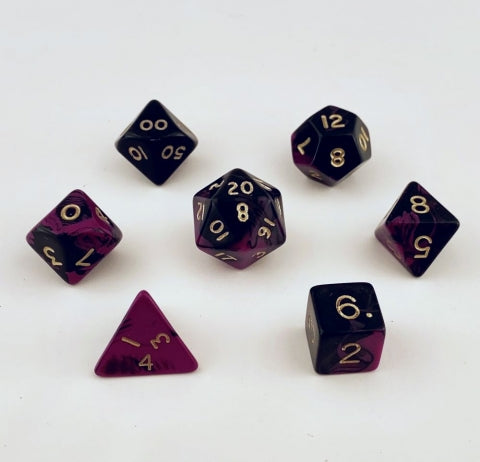 Dice Crystal Caste: Poly 7 set Oblivion