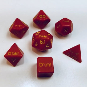 Dice Crystal Caste: Poly 7 set D'oh! Opaque
