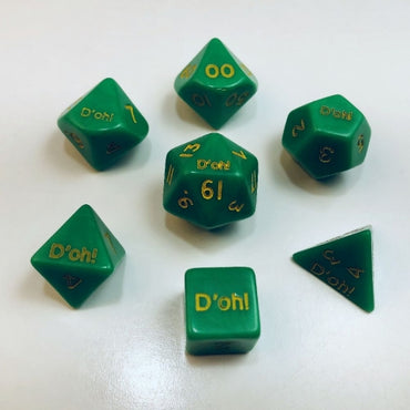 Dice Crystal Caste: Poly 7 set D'oh! Opaque