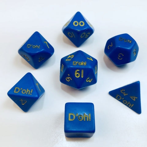 Dice Crystal Caste: Poly 7 set D'oh! Opaque