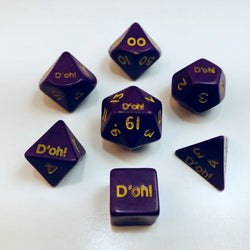 Dice Crystal Caste: Poly 7 set D'oh! Opaque