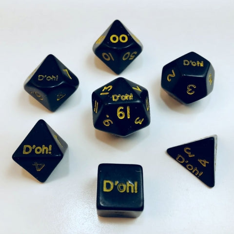 Dice Crystal Caste: Poly 7 set D'oh! Opaque