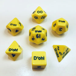 Dice Crystal Caste: Poly 7 set D'oh! Opaque