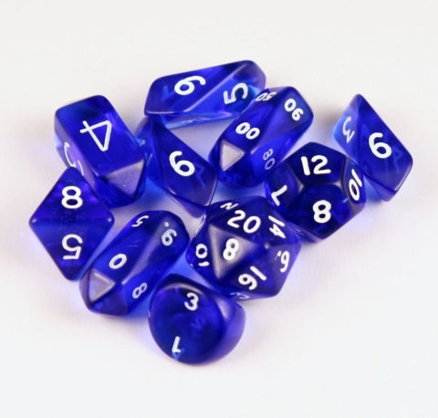 Dice Crystal Caste: Poly 10 set Hybrid Translucent