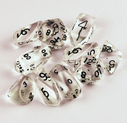 Dice Crystal Caste: Poly 10 set Hybrid Translucent