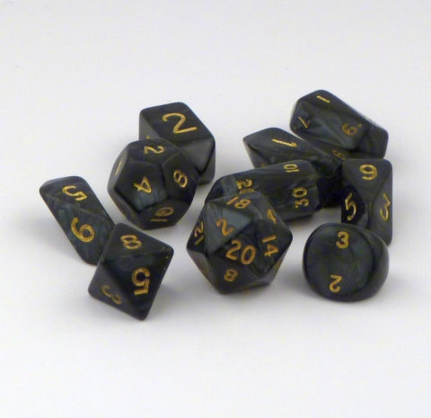 Dice Crystal Caste: Poly 10 set Hybrid Pearl