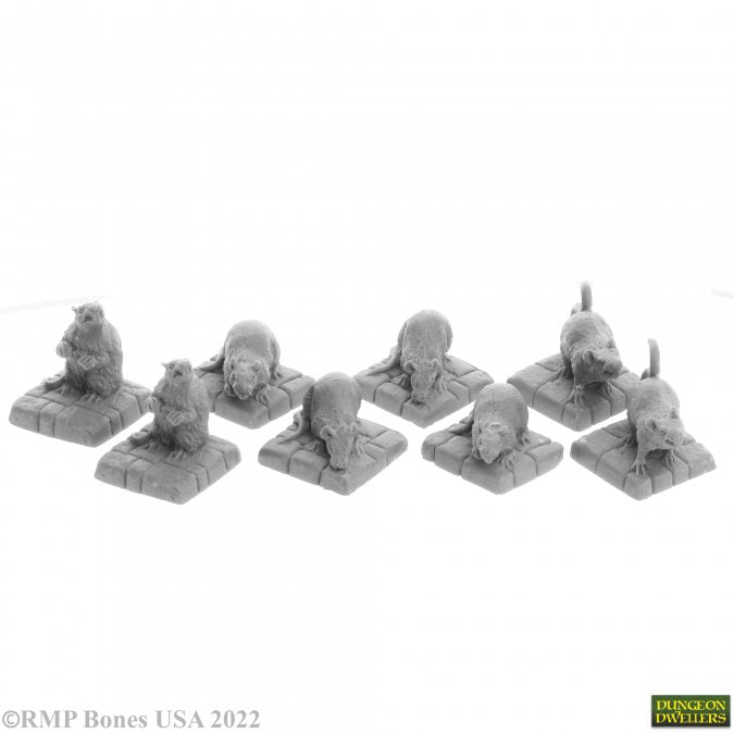 Mini Reaper Dungeon Denizens: Dire Rats (8)