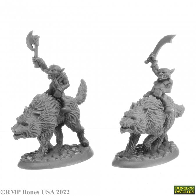 Mini Reaper Dungeon Denizens: Goblin Wolfriders (2)