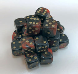 Dice Crystal Caste: 12mm Six-sided 27 set Oblivion