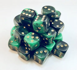 Dice Crystal Caste: 12mm Six-sided 27 set Oblivion
