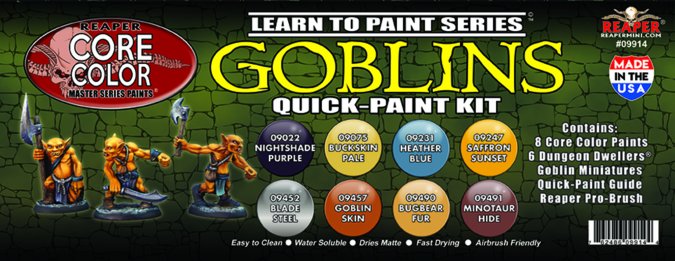 Paint Reaper Learn To Paint Kit: Goblin Quick-Paint Kit