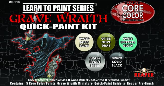 Paint Reaper Learn To Paint Kit: Grave Wraith Quick Paint Set