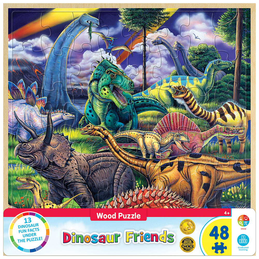 Puzzle Masterpieces:   48 piece Wood Dinosaur Friends