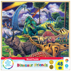 Puzzle Masterpieces:   48 piece Wood Dinosaur Friends