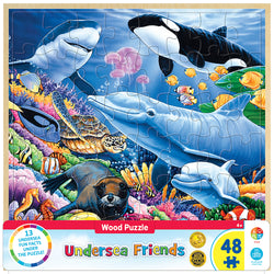 Puzzle Masterpieces:   48 piece Wood Undersea Friends