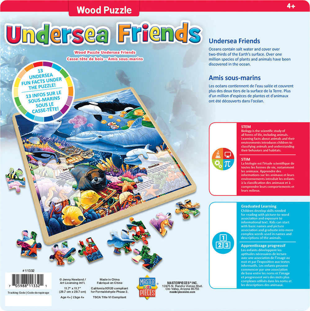 Puzzle Masterpieces:   48 piece Wood Undersea Friends
