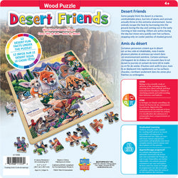 Puzzle Masterpieces:   48 Piece Wood Fun Facts - Desert Friends
