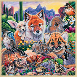 Puzzle Masterpieces:   48 Piece Wood Fun Facts - Desert Friends