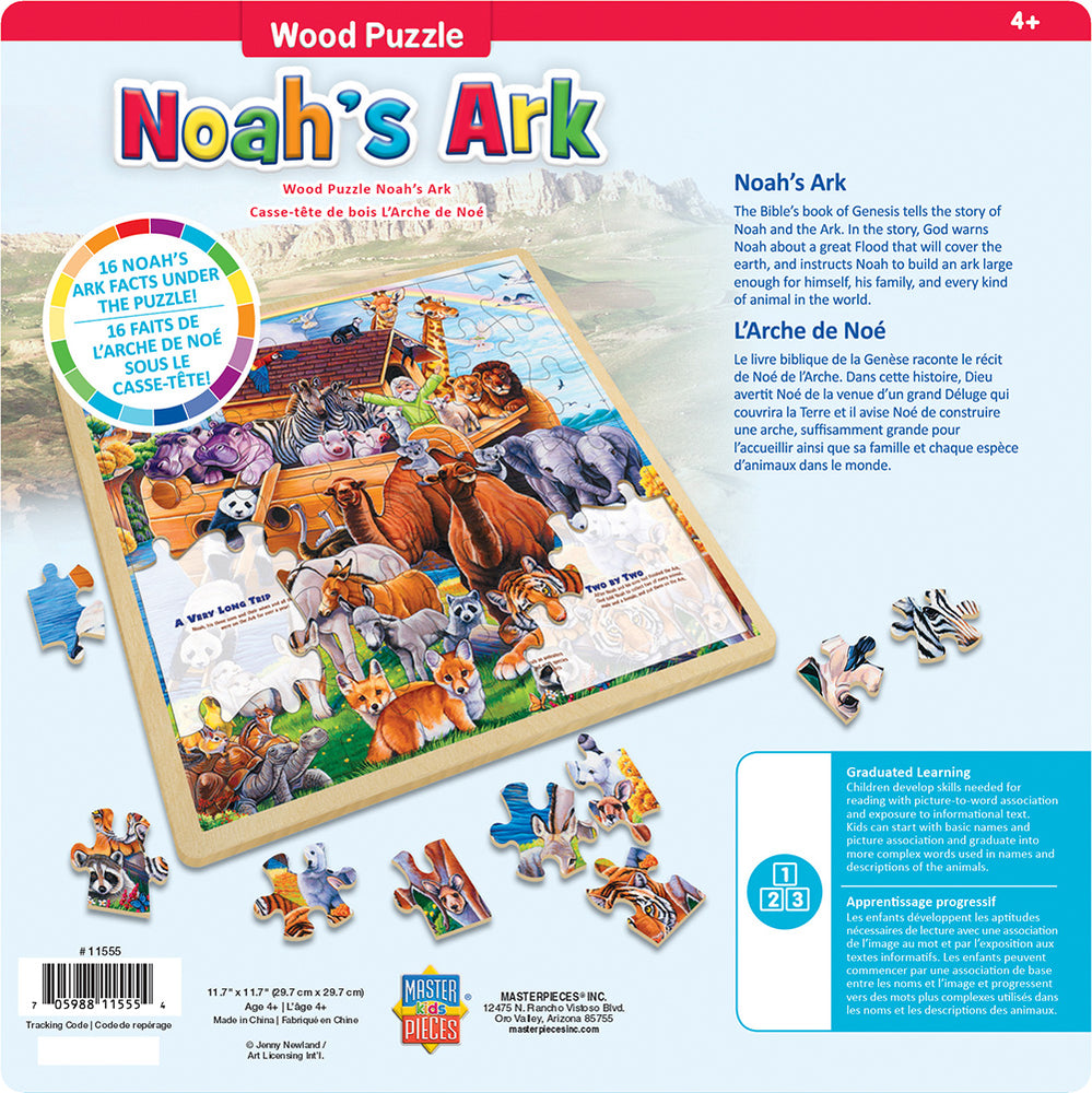 Puzzle Masterpieces:   48 Piece Wood Fun Facts - Noah’s Ark