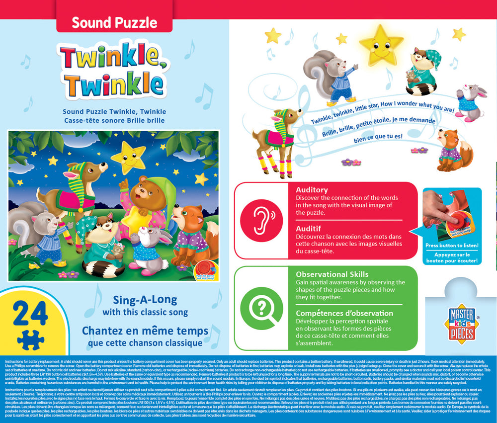 Puzzle Masterpieces:   24 Piece Sound Sing-A-Long - Twinkle Twinkle