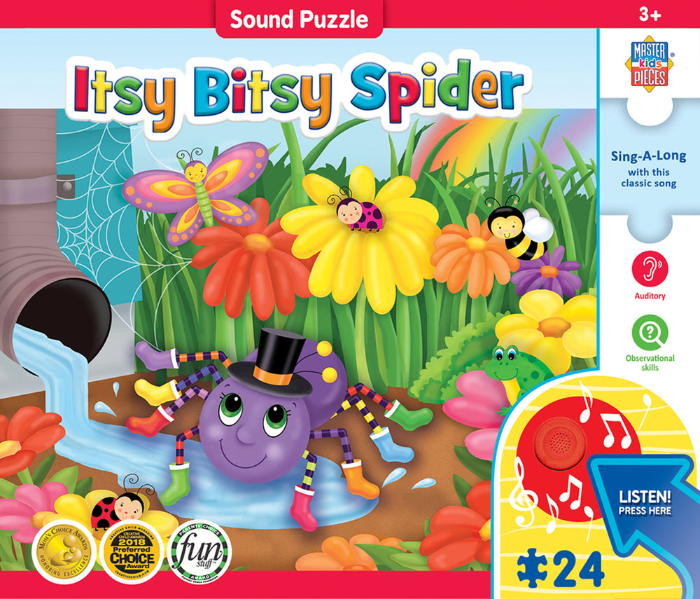 Puzzle Masterpieces:   24 Piece Sound Sing-A-Long - Itsy Bitsy Spider