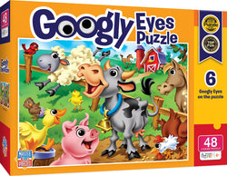 Puzzle Masterpieces:   48 Piece Googly Eyes - Farm Animals