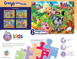 Puzzle Masterpieces:   48 Piece Googly Eyes - Farm Animals