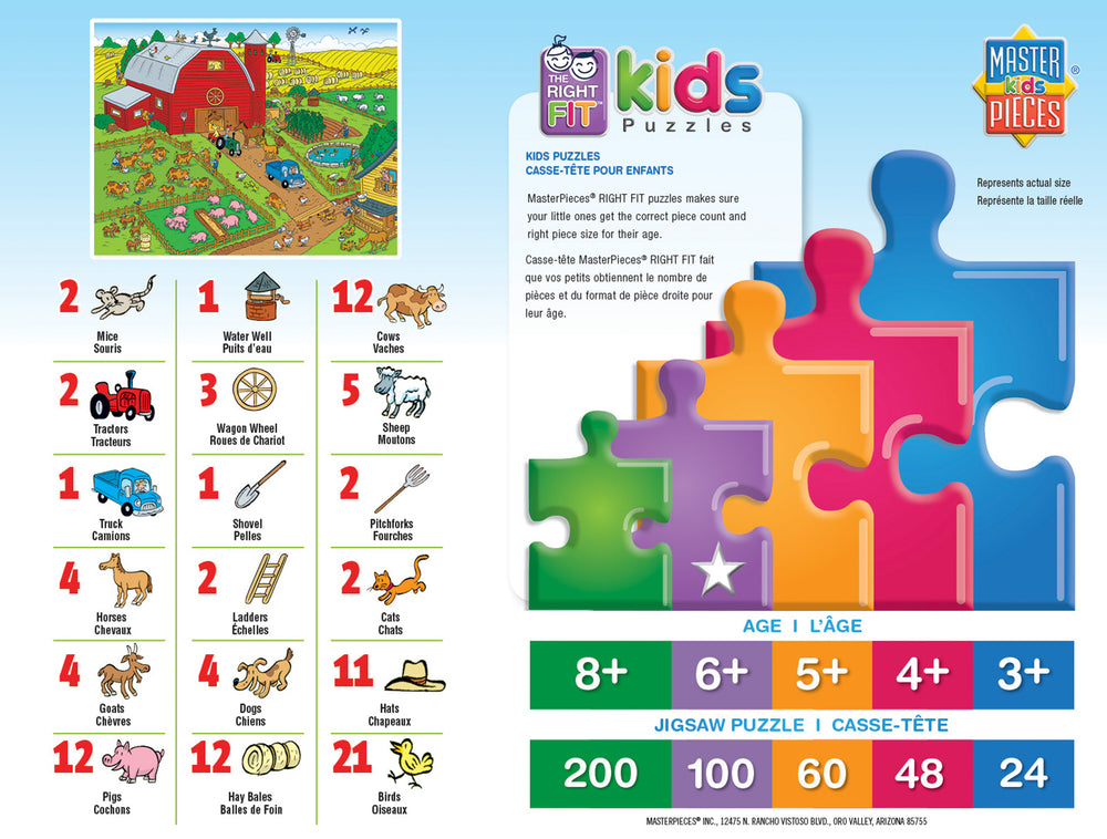 Puzzle Masterpieces:   101 Piece 101 Things to Spot - On the Farm