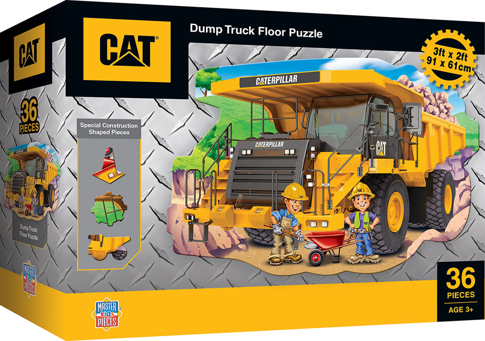 Puzzle Masterpieces:   36 Piece Shaped Floor Caterpillar - Dump Truck