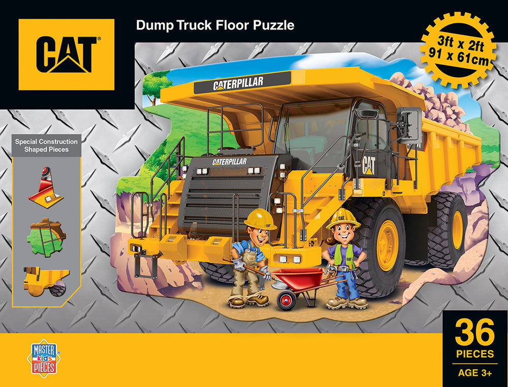 Puzzle Masterpieces:   36 Piece Shaped Floor Caterpillar - Dump Truck