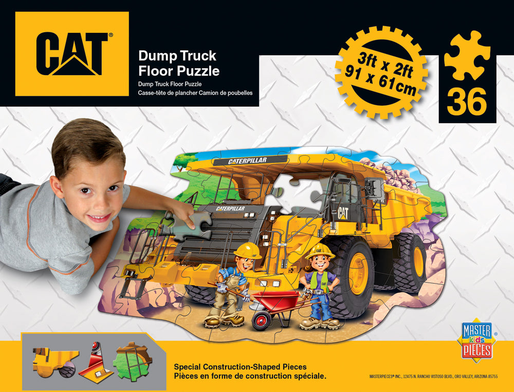 Puzzle Masterpieces:   36 Piece Shaped Floor Caterpillar - Dump Truck