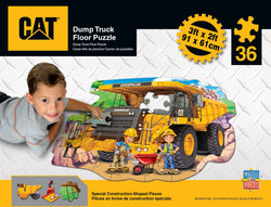 Puzzle Masterpieces:   36 Piece Shaped Floor Caterpillar - Dump Truck