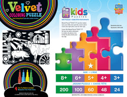 Puzzle Masterpieces:   60 Piece Velvet Coloring - Farm