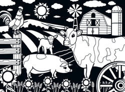 Puzzle Masterpieces:   60 Piece Velvet Coloring - Farm