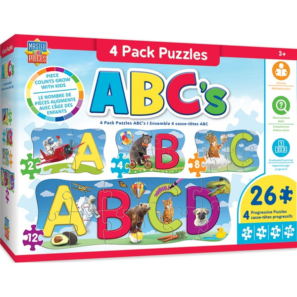 Puzzle Masterpieces: Educational - ABCs 4 Pack Puzzle