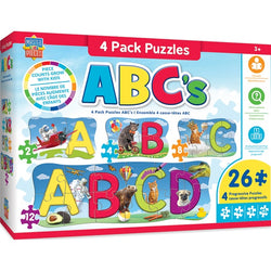 Puzzle Masterpieces: Educational - ABCs 4 Pack Puzzle
