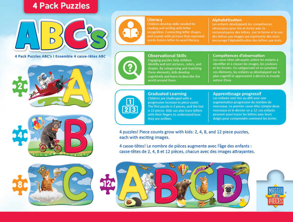 Puzzle Masterpieces: Educational - ABCs 4 Pack Puzzle