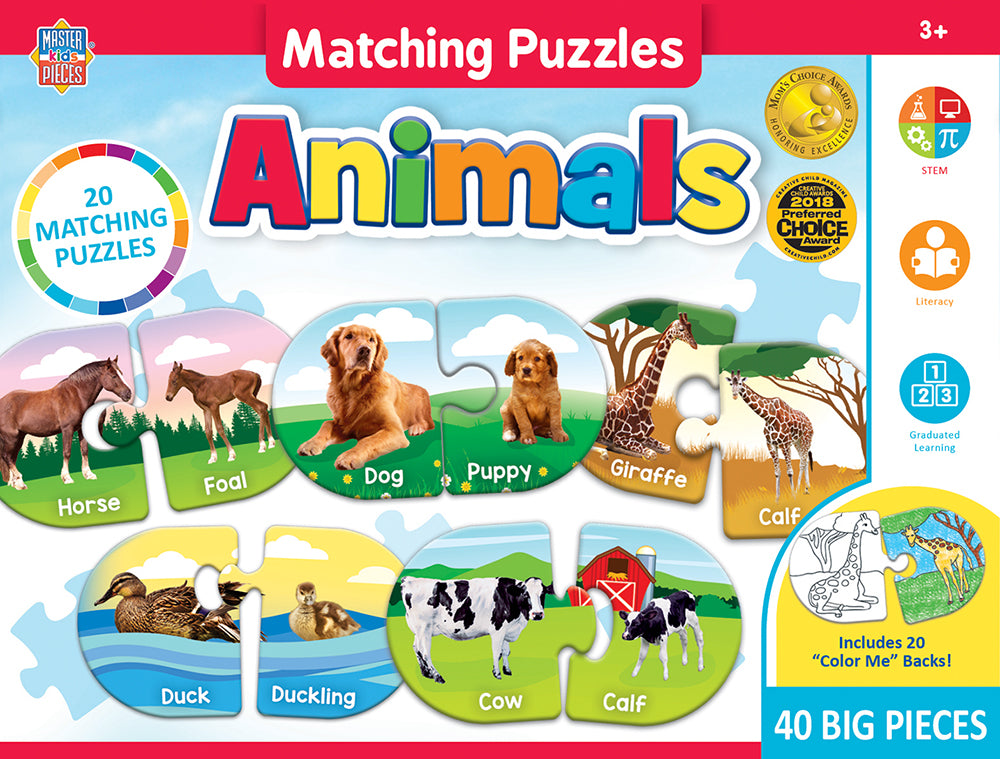 Puzzle Masterpieces: Educational - Animals Matching Puzzle