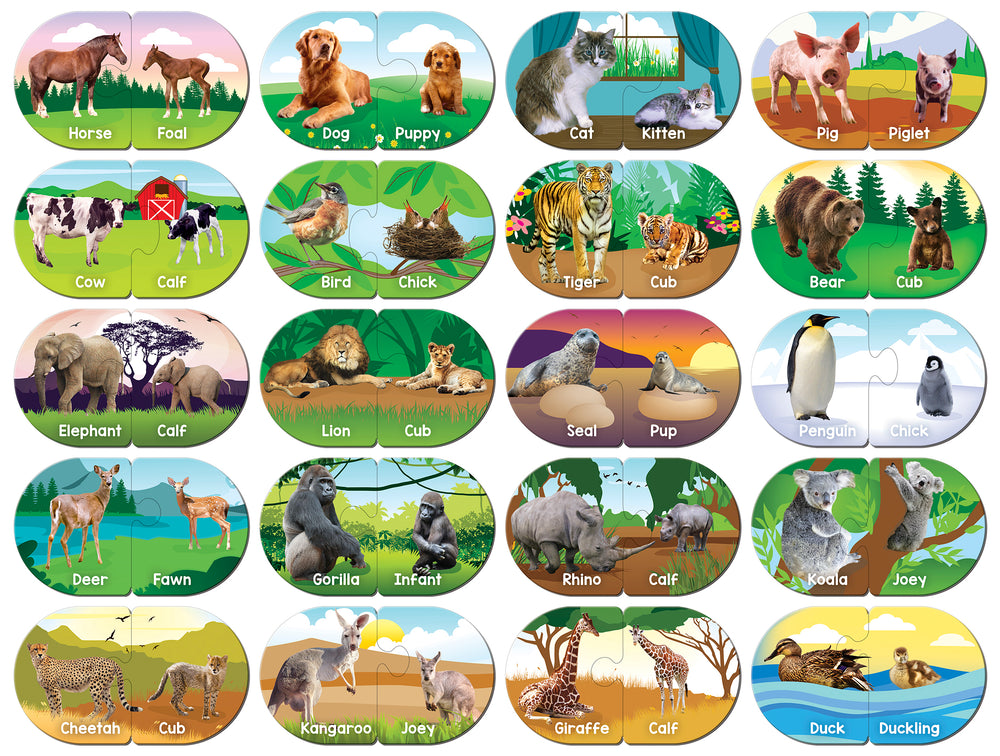 Puzzle Masterpieces: Educational - Animals Matching Puzzle