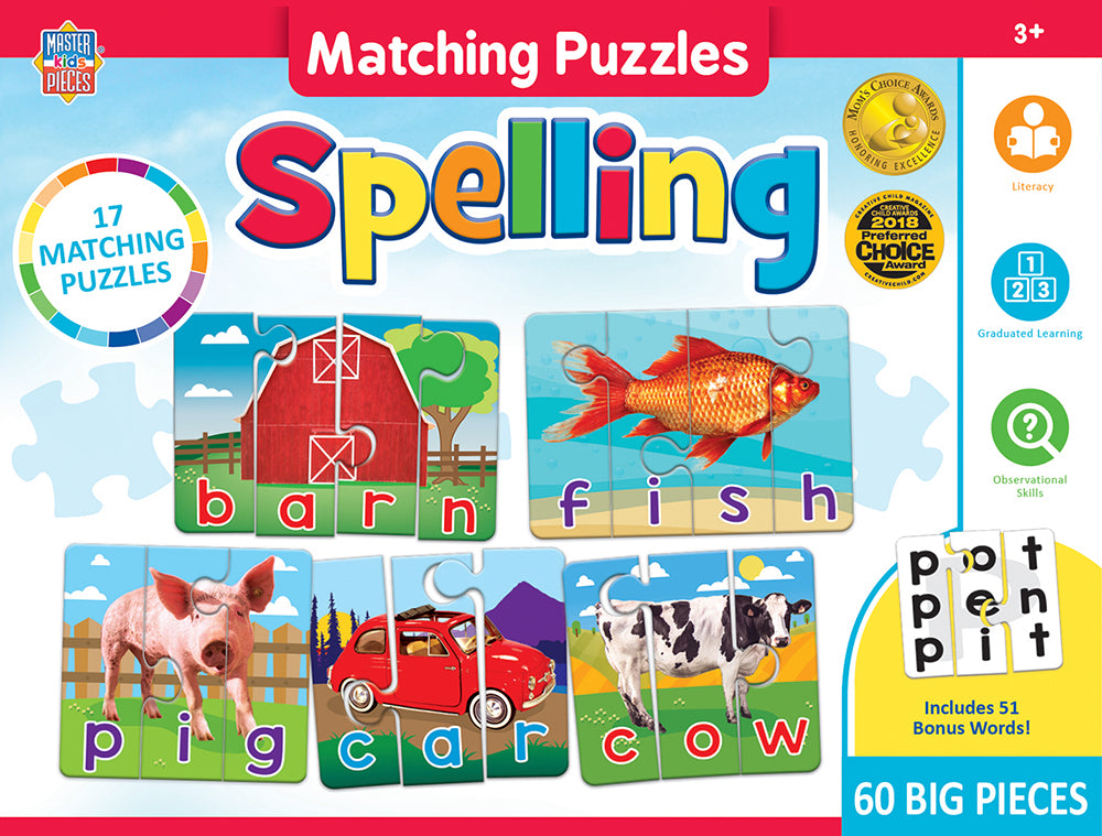 Puzzle Masterpieces: Educational - Spelling Matching Puzzle