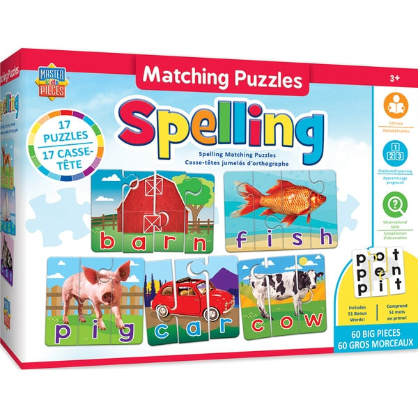 Puzzle Masterpieces: Educational - Spelling Matching Puzzle