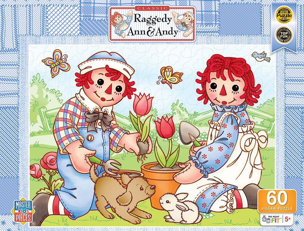 Puzzle Masterpieces:   60 Piece Raggedy Ann & Andy - Picnic Friends