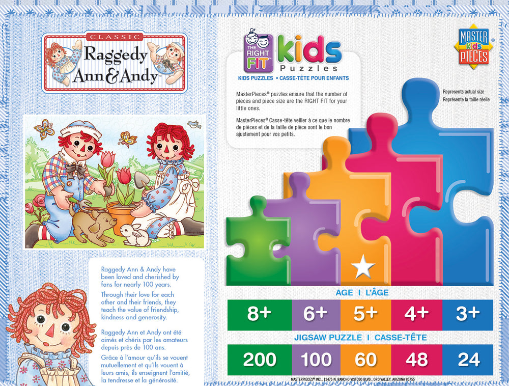 Puzzle Masterpieces:   60 Piece Raggedy Ann & Andy - Picnic Friends
