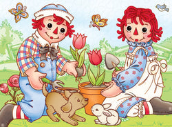Puzzle Masterpieces:   60 Piece Raggedy Ann & Andy - Picnic Friends
