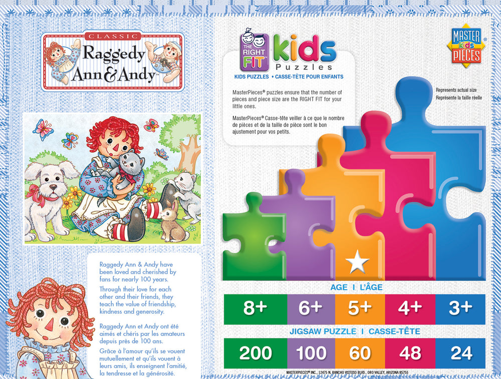Puzzle Masterpieces:   60 Piece Raggedy Ann & Andy - Best Friends