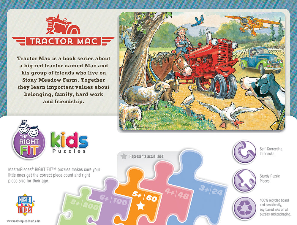 Puzzle Masterpieces:   60 Piece Tractor Mac - Out for a Ride