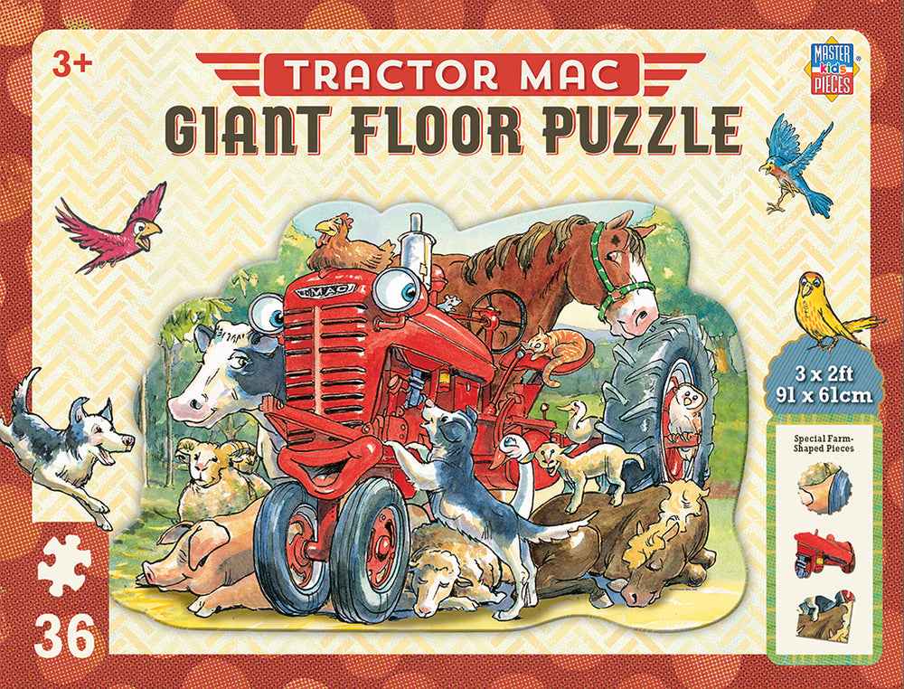 Puzzle Masterpieces:   36 Piece Shaped Floor Tractor Mac